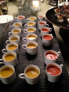 Pumpkin Curry and Tomato Basil Soup Shots